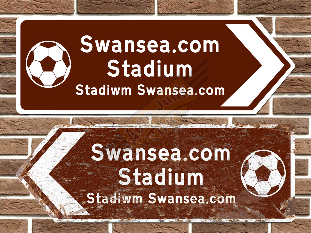 Swansea.com Stadium Football Metal Road Sign
