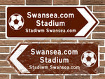 Swansea.com Stadium Football Metal Road Sign