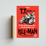 Isle of Man TT 1961 Paper Poster