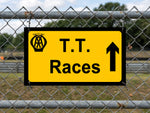 Isle of Man TT Races AA Direction Street Sign