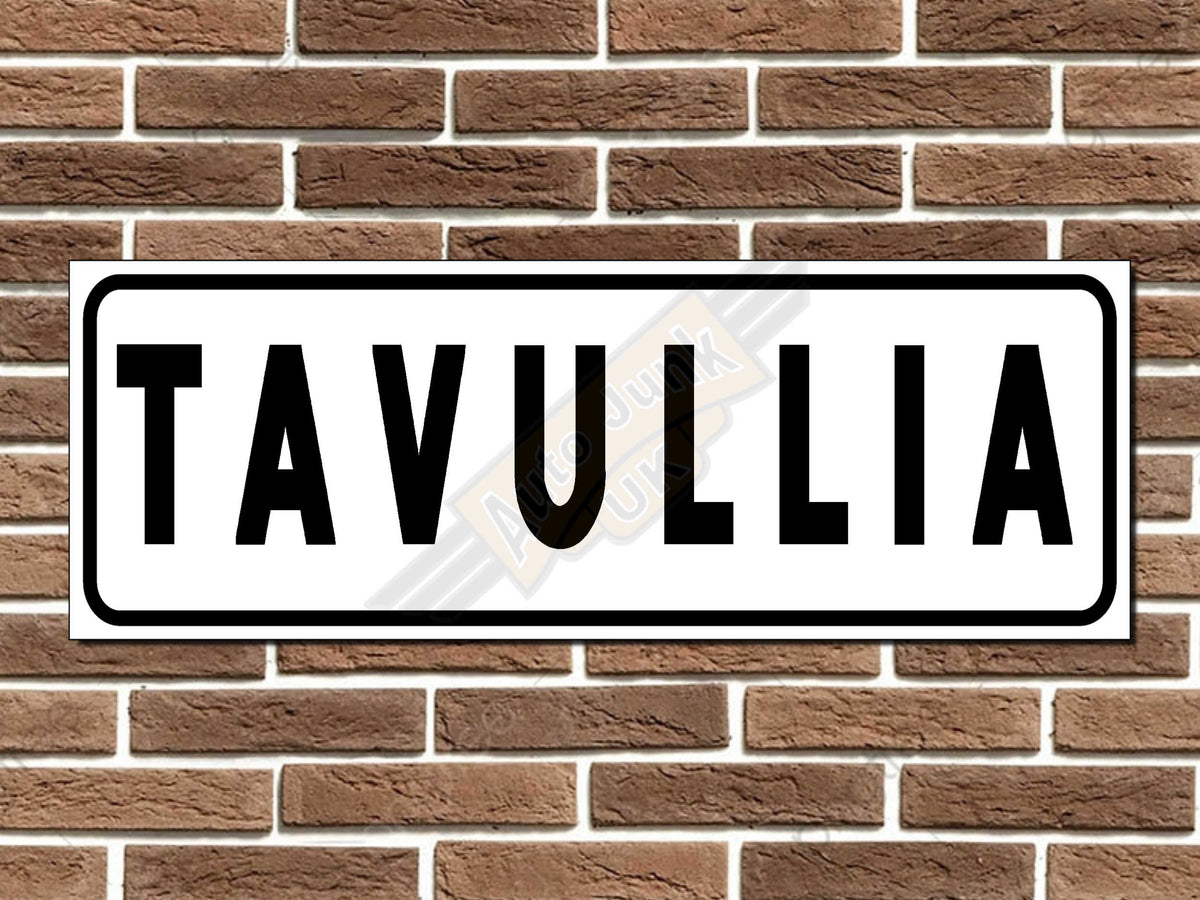 Tavullia Italian Street Sign