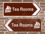 Tea Rooms Cake Metal Road Sign
