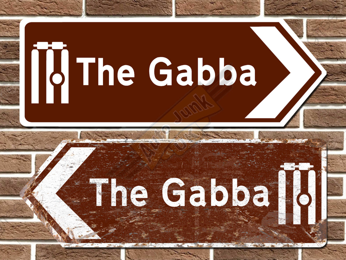 The Gabba Cricket Ground Metal Road Sign
