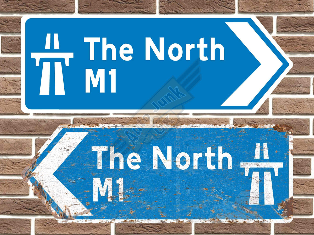 The North M1 Motorway Road Sign