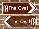 The Oval Cricket Ground Metal Road Sign