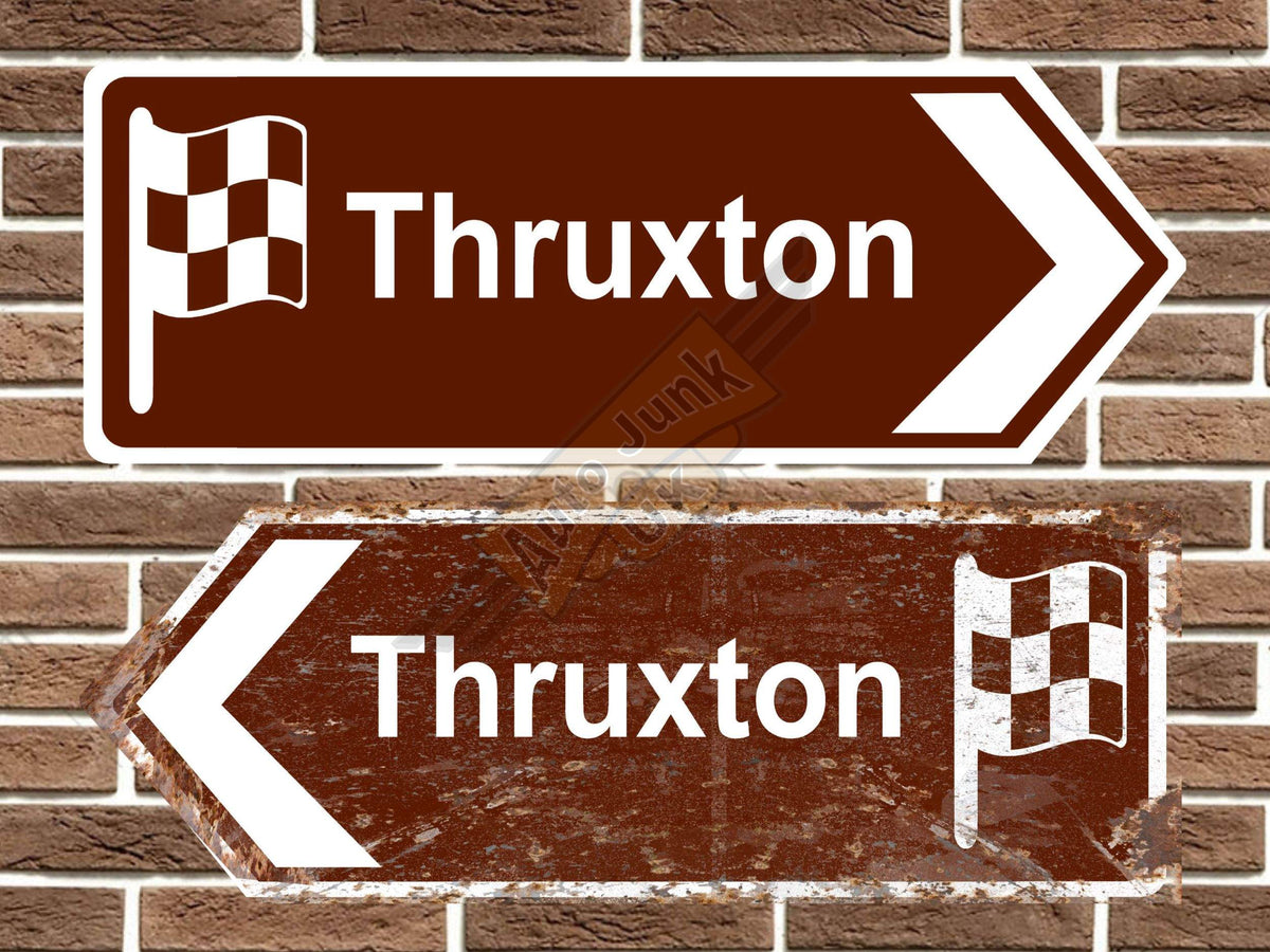 Thruxton Motor Circuit Metal Road Sign