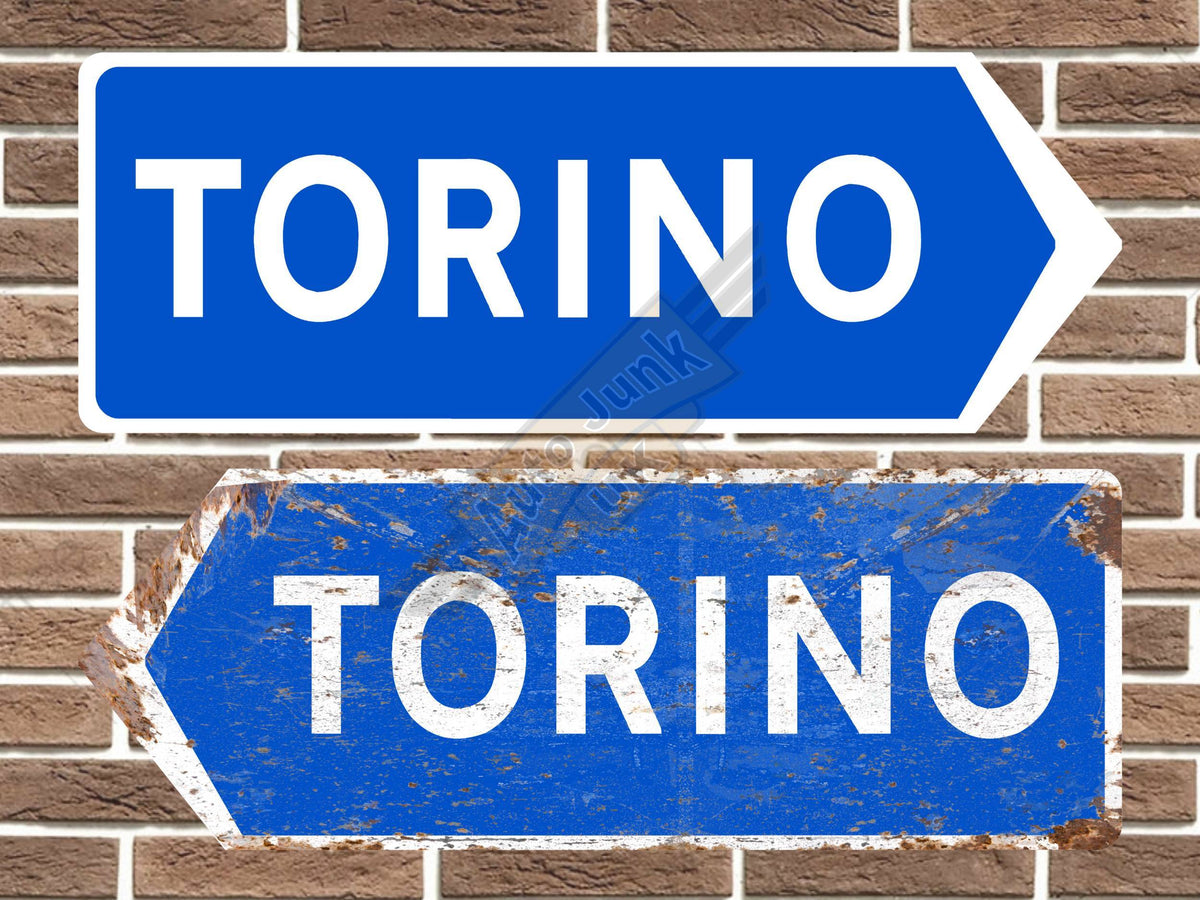 Torino Metal Road Sign