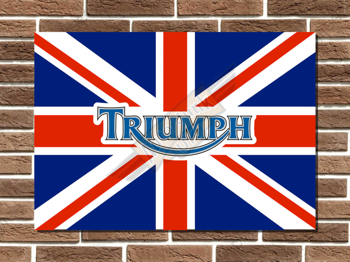 Triumph Union Jack Metal Sign