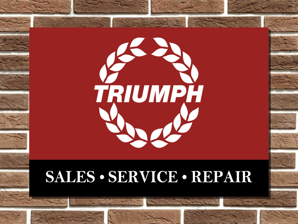 Triumph Service Metal Sign