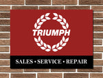 Triumph Service Metal Sign