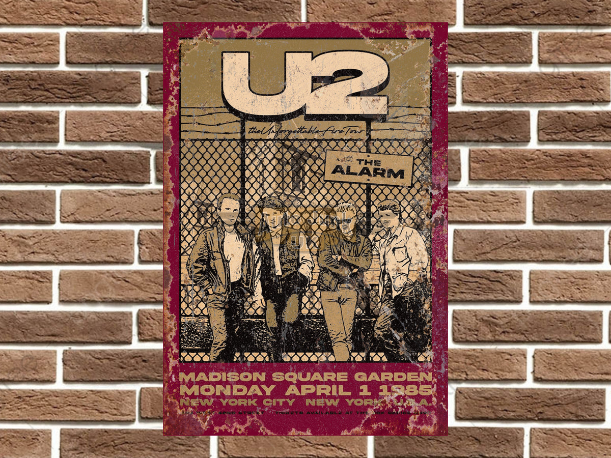 U2 Madison Square Garden Metal Poster Sign