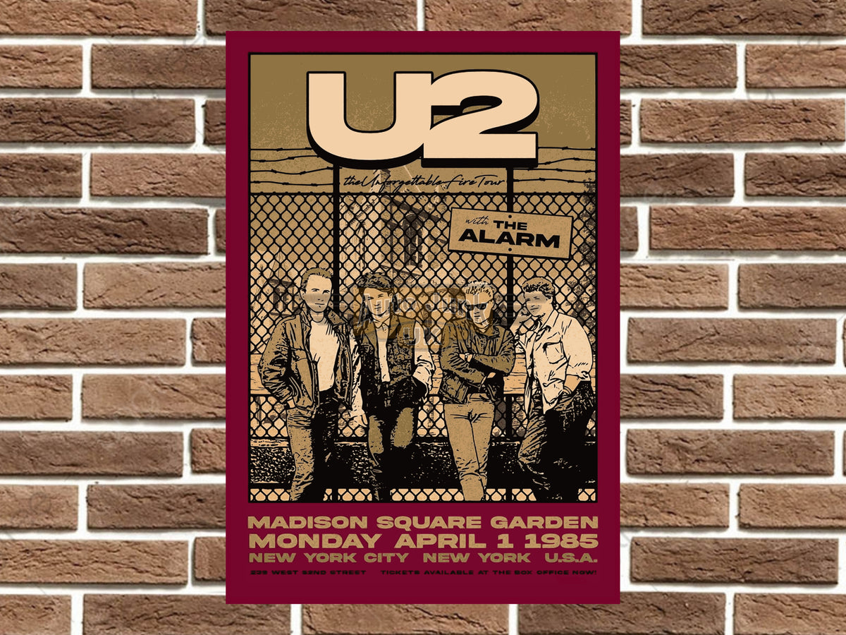 U2 Madison Square Garden Metal Poster Sign
