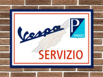 Vespa Servizio Metal Sign