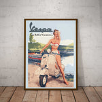 Vespa Paper Poster