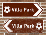 Villa Park Football Ground Metal Road Sign
