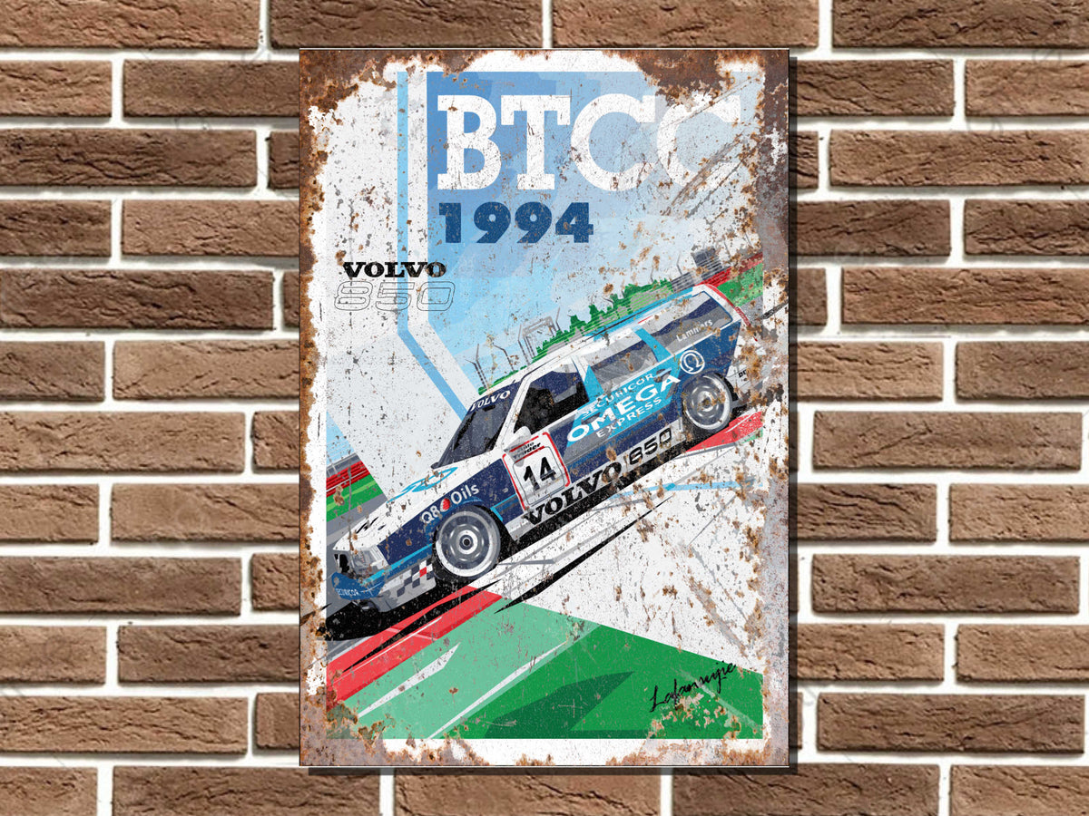 Volvo 850 BTCC 1994 Metal Poster Print
