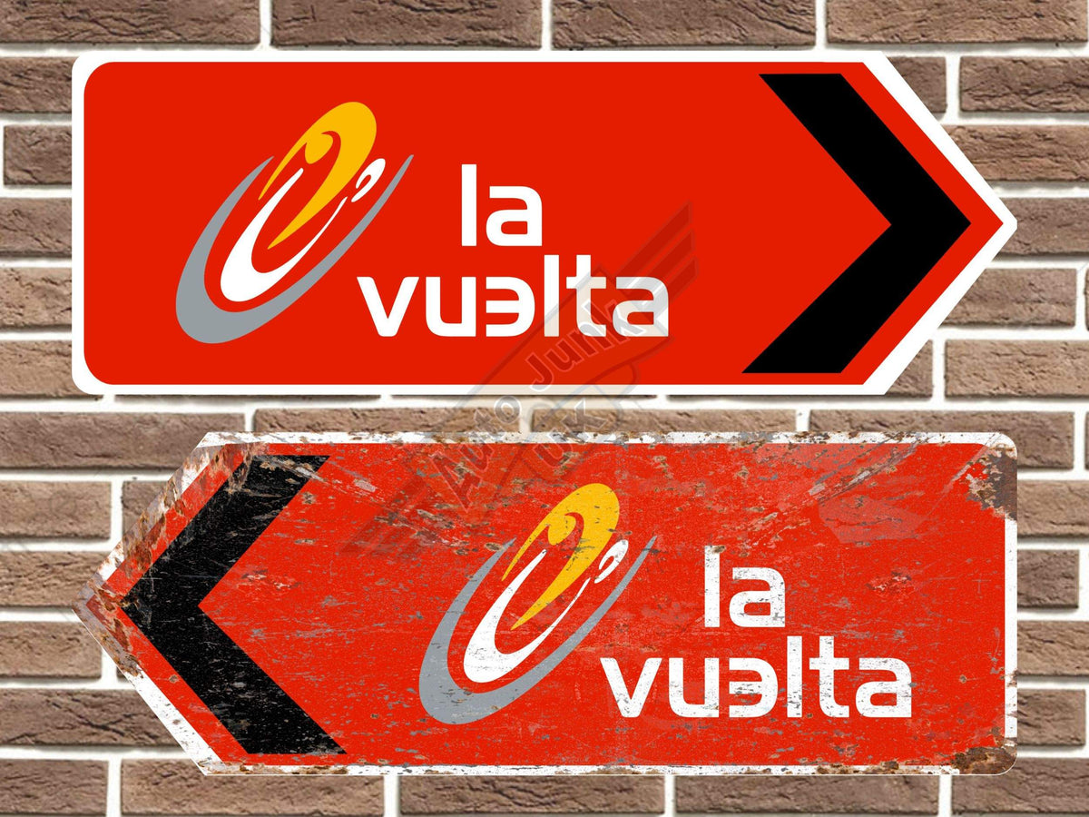 La Vuelta Metal Road Sign