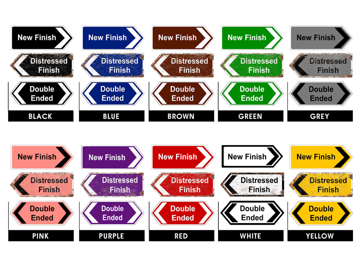 Personalised Directional Metal Road Sign