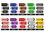 Personalised Directional Metal Road Sign