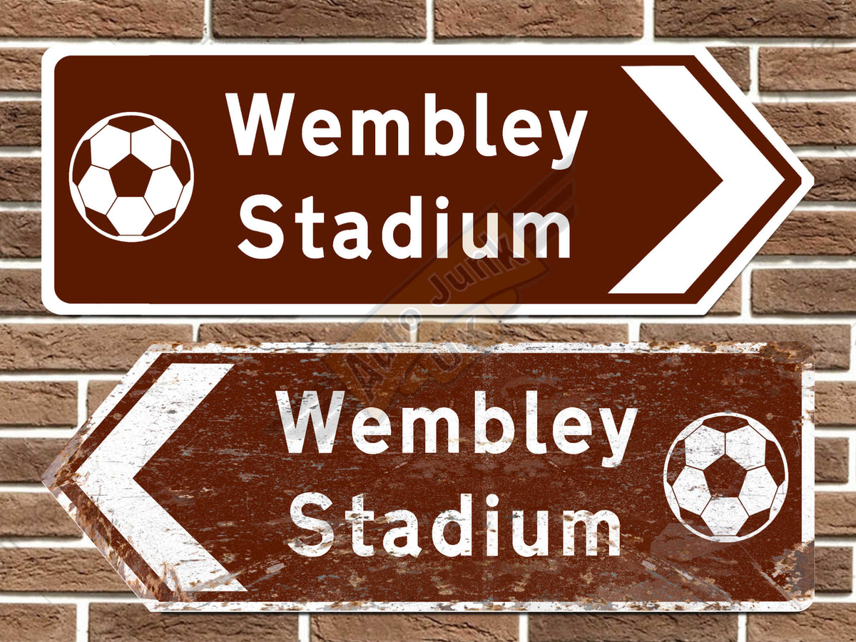 Wembley Stadium Football Metal Road Sign