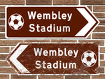Wembley Stadium Football Metal Road Sign
