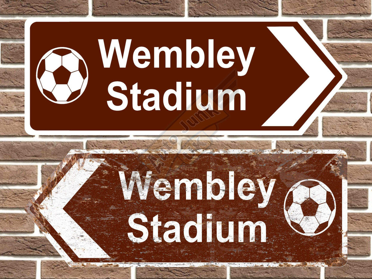 Wembley Stadium Metal Road Sign