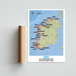 Wild Atlantic Way Route Map Paper Poster