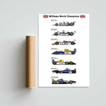 Williams World Champions Paper Poster