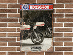 Yamaha RD250 RD400 Metal Sign