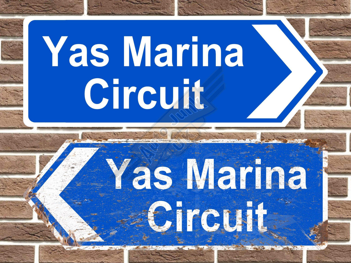 Yas Marina Circuit Metal Road Sign