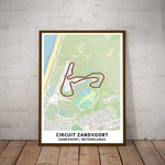 Circuit Zandvoort Map Paper Poster