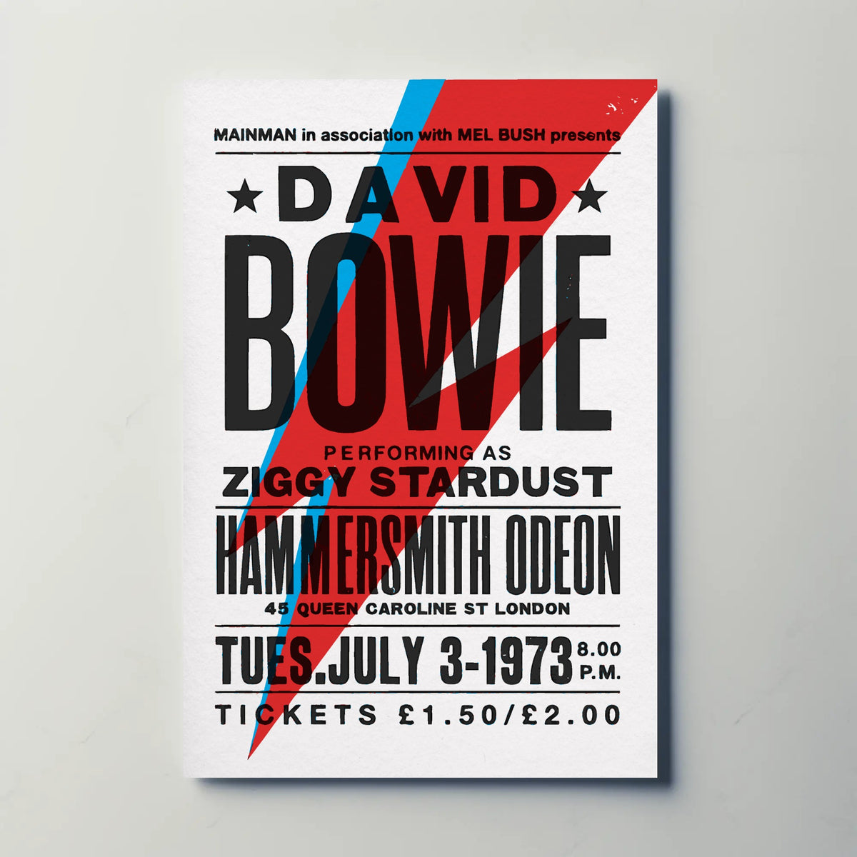 David Bowie Ziggy Stardust Paper Poster