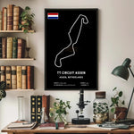 Assen TT Circuit Paper Poster