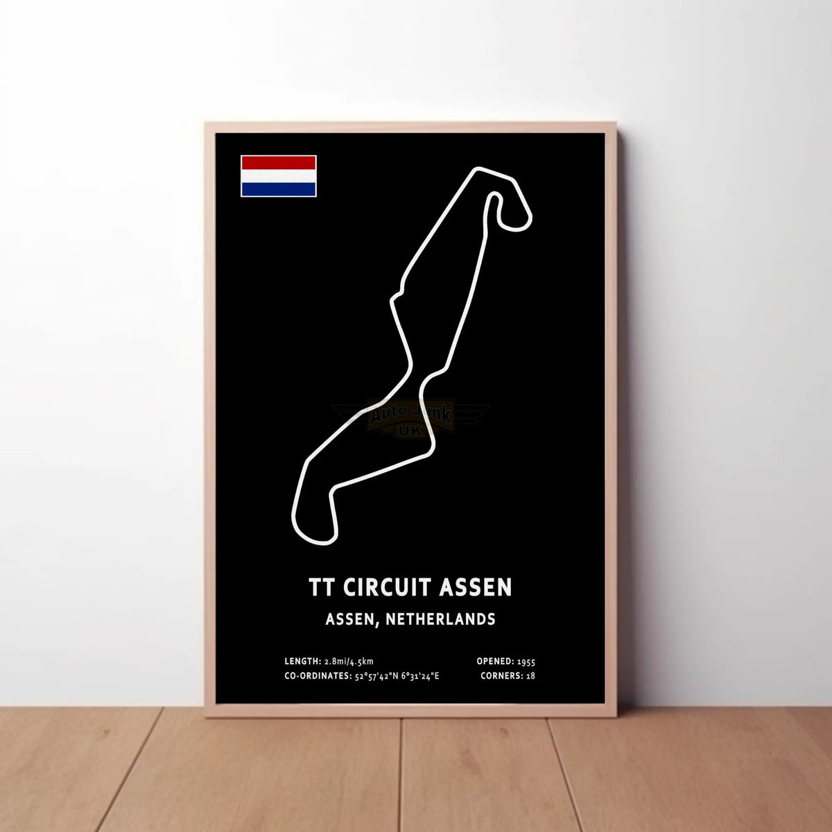 Assen TT Circuit Paper Poster