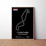 Assen TT Circuit Paper Poster