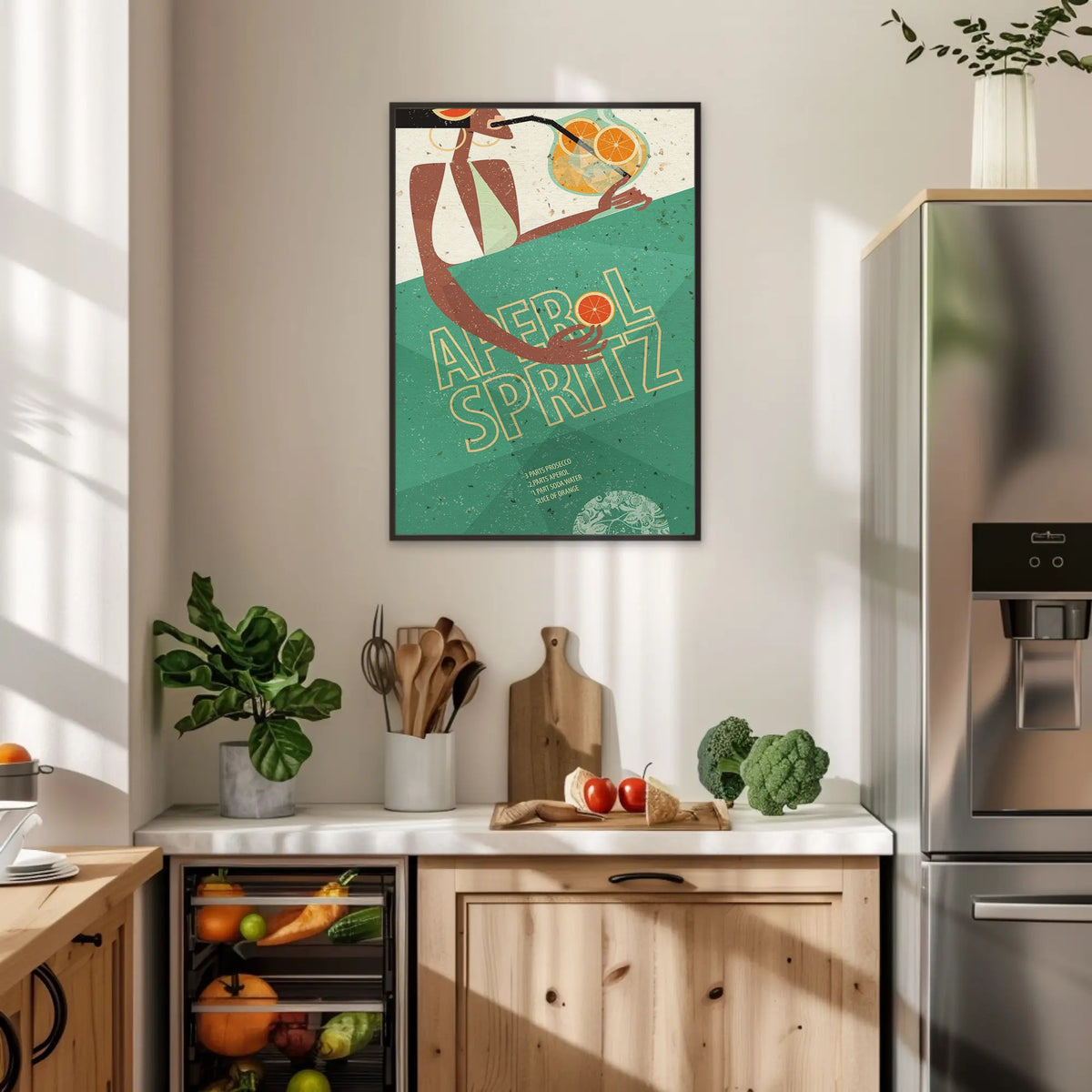 Aperol Spritz Paper Poster