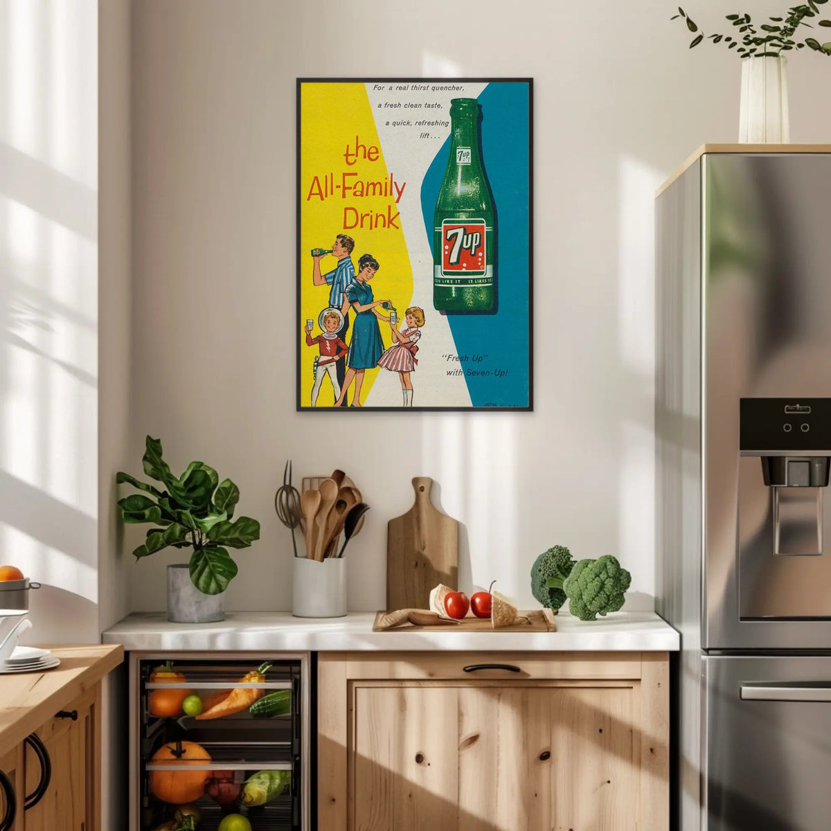 7up The All-Family Drink Paper Poster