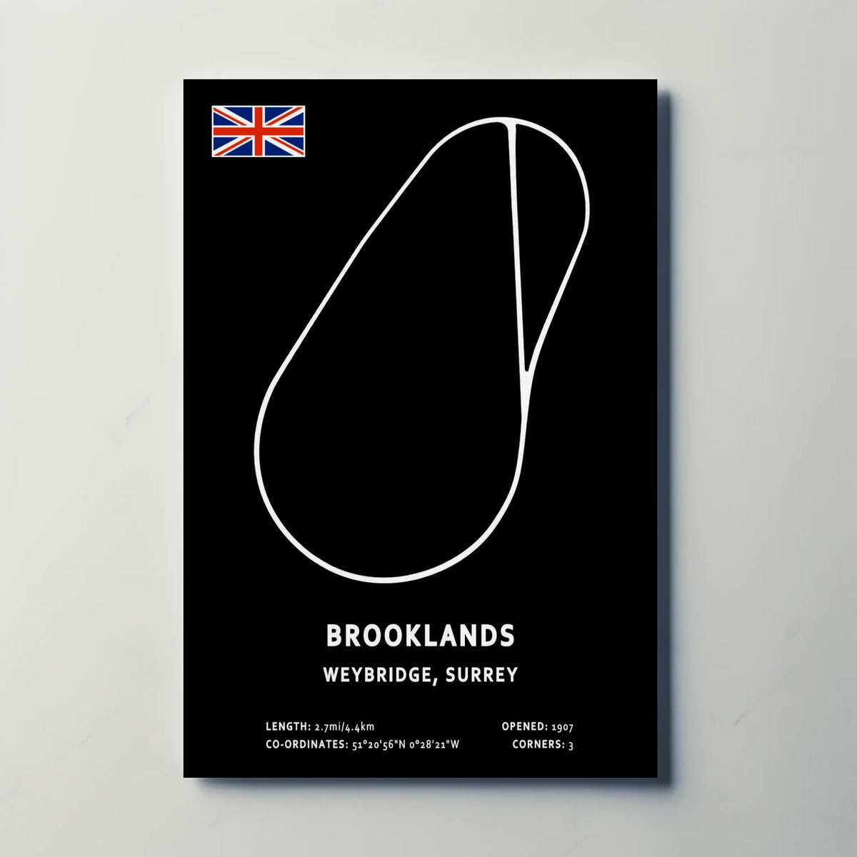 Brooklands Circuit Paper Poster
