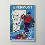 Ski Vermont (1970) Metal Ski Poster