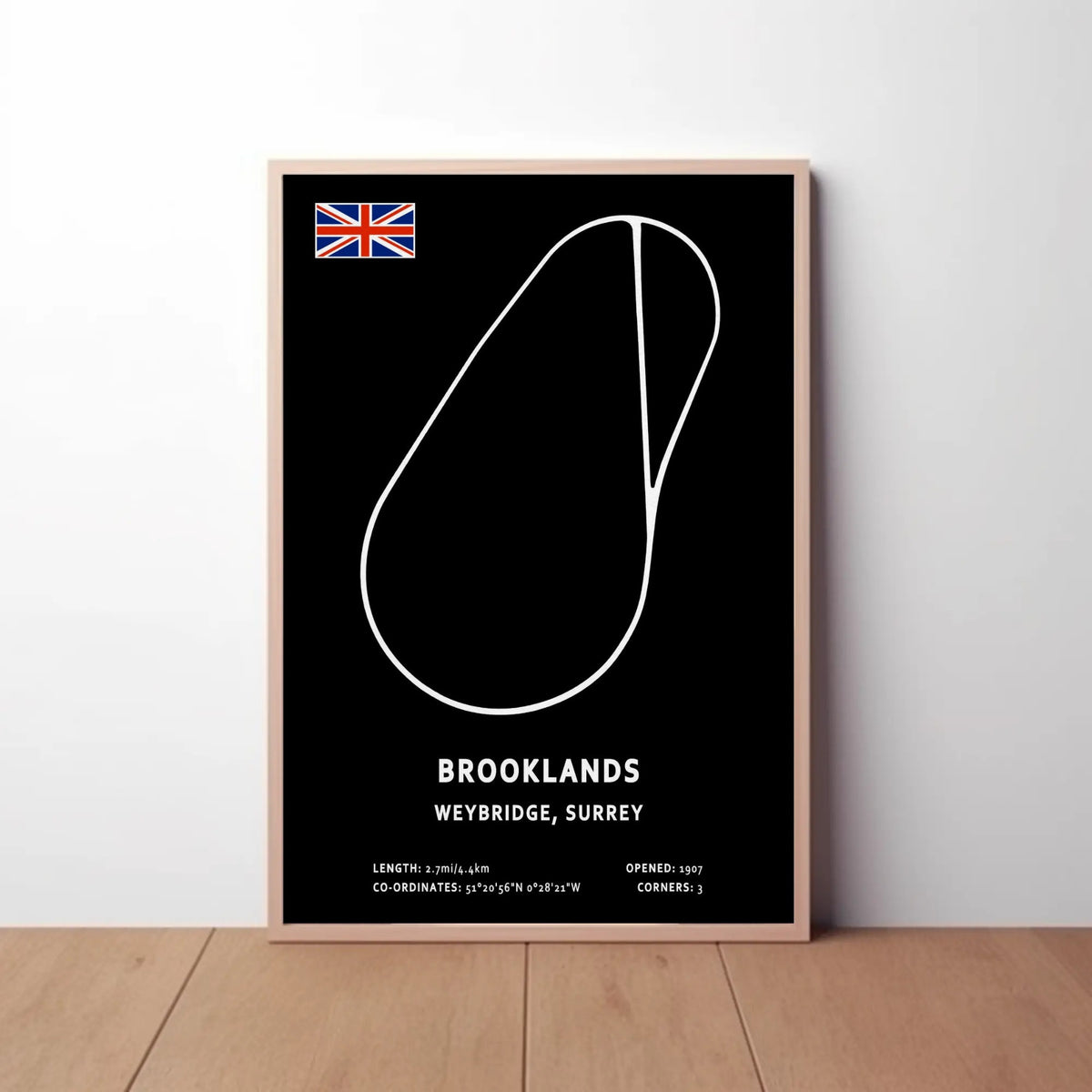 Brooklands Circuit Paper Poster