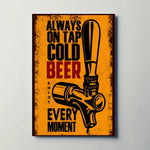 Cold Beer On Tap Paper Poster