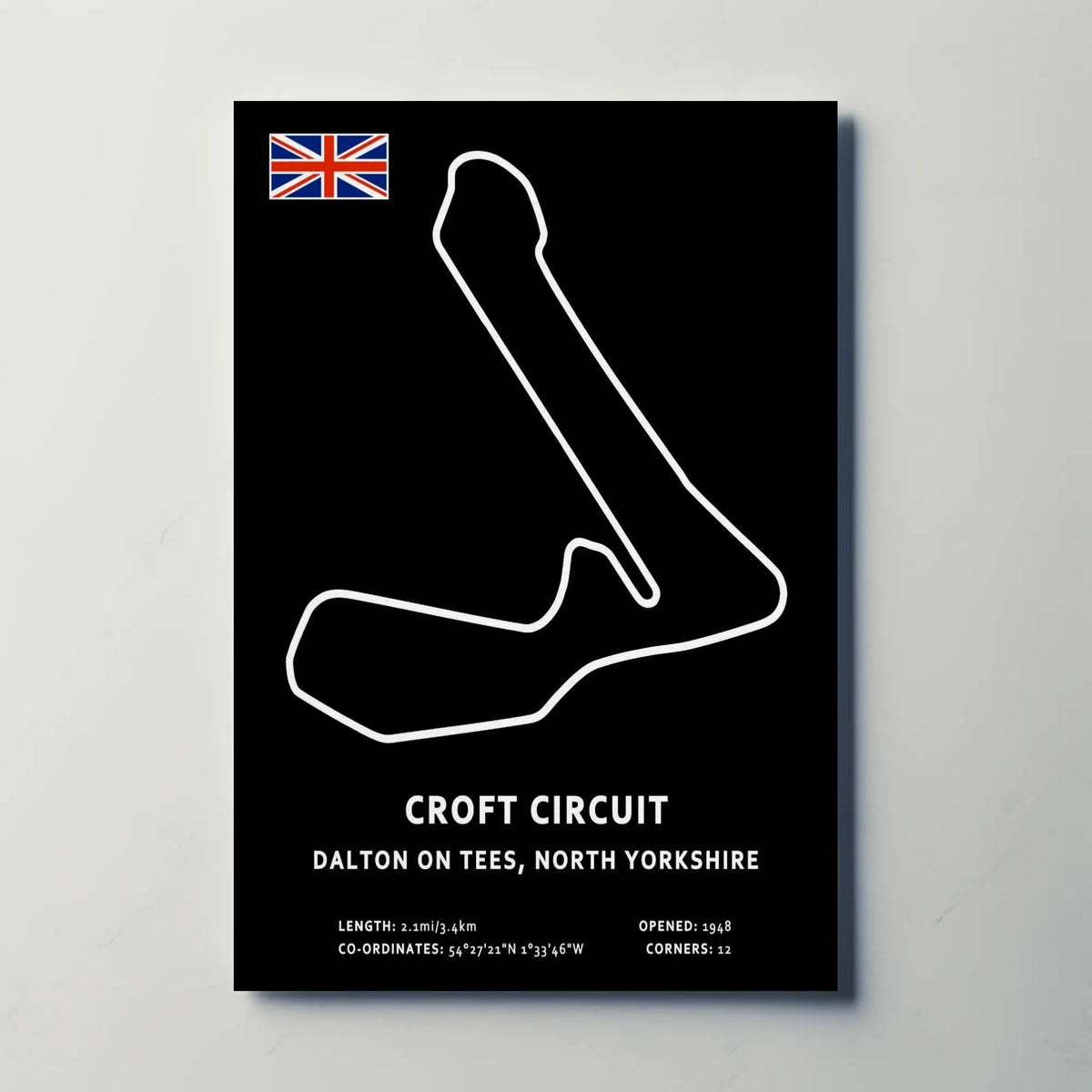 Croft Circuit Paper Poster