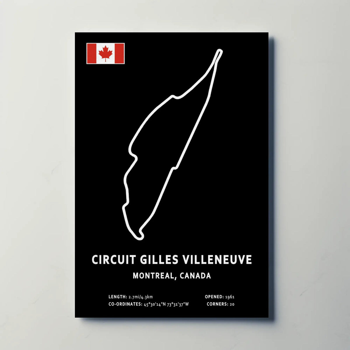 Circuit Gilles Villeneuve Paper Poster
