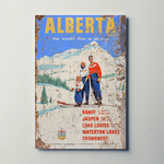 Alberta Canada (1950) Metal Ski Poster