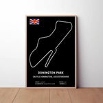 Donington Park Circuit Paper Poster