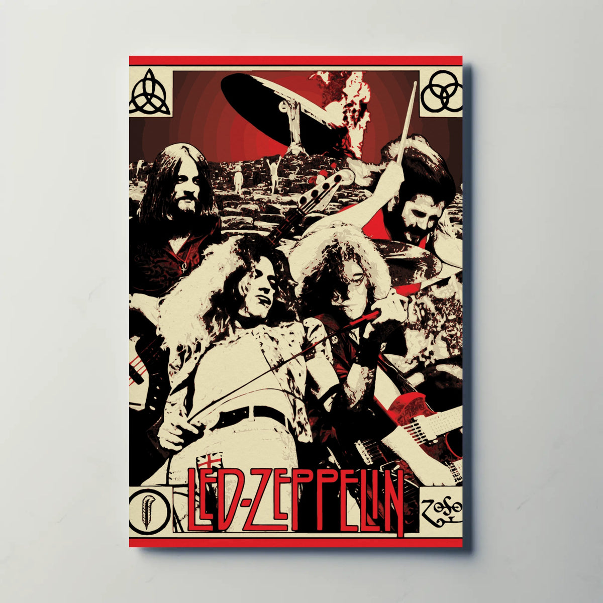 Led Zeppelin Paper Poster