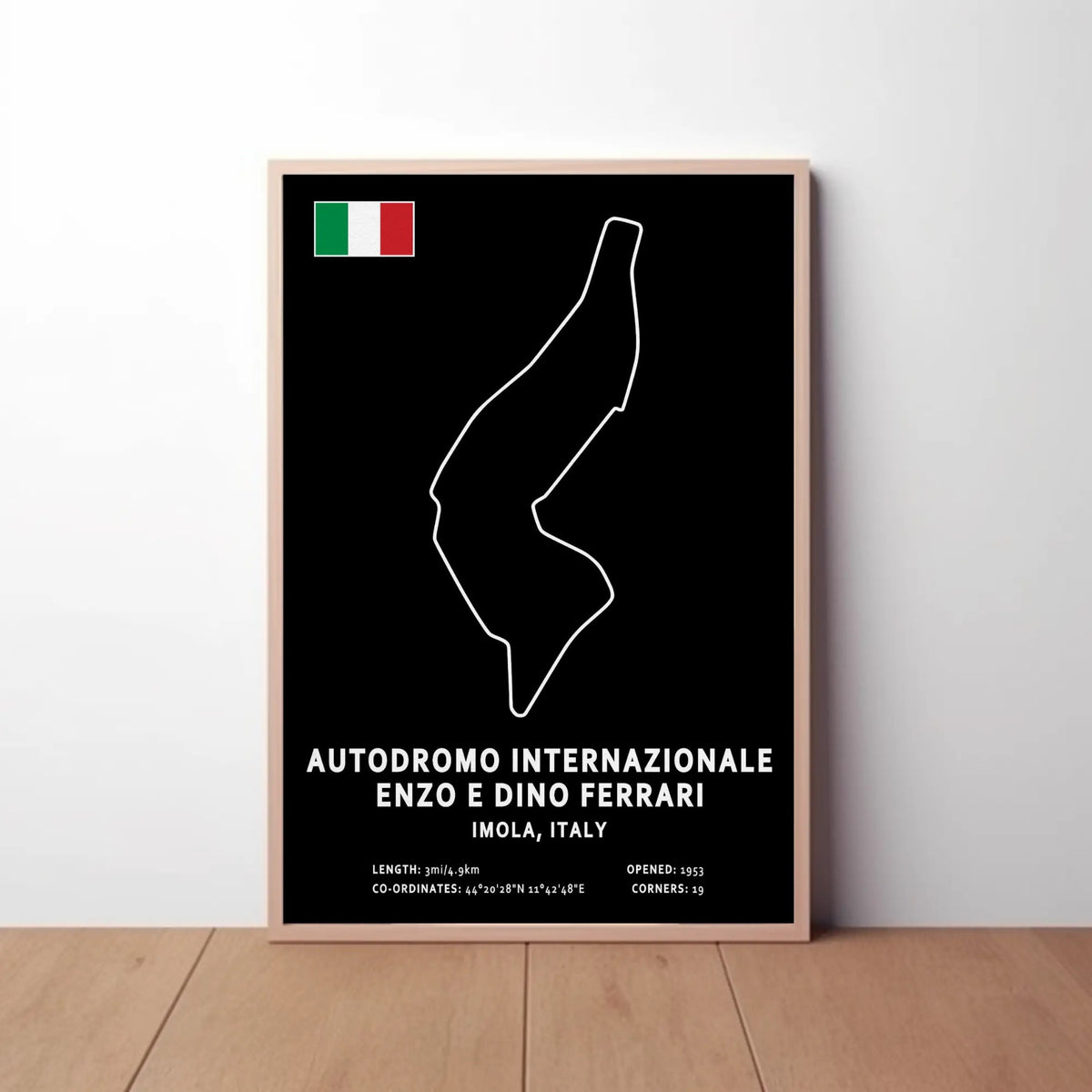 Imola Circuit Paper Poster