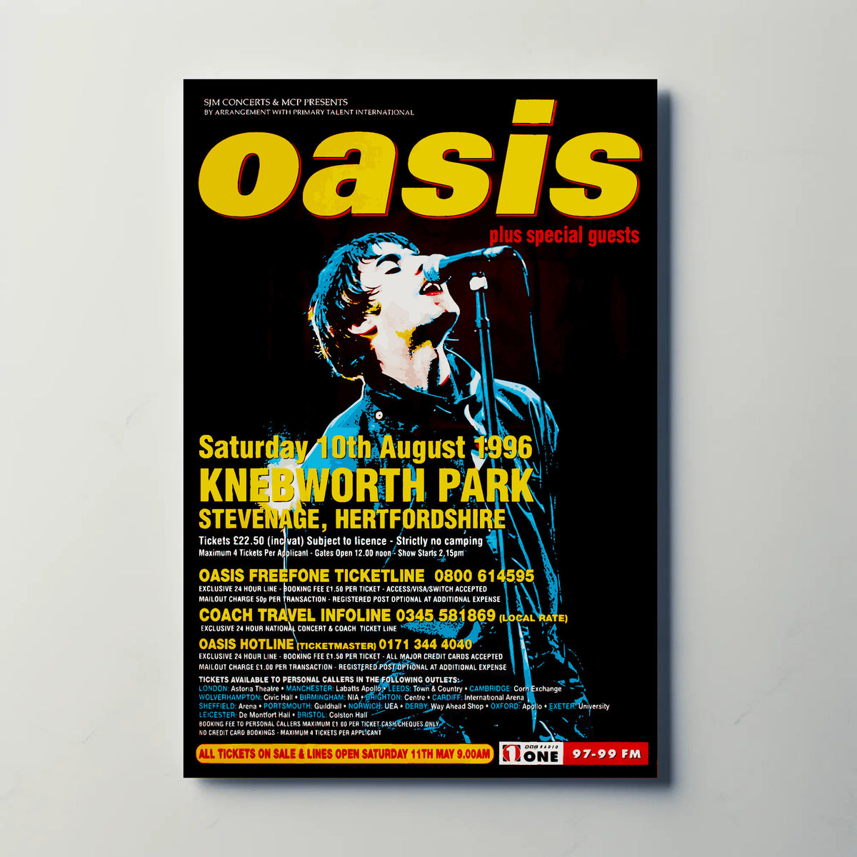 Oasis Knebworth Park 1996 Paper Poster