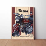 Indian Motorcycles Paper Poster