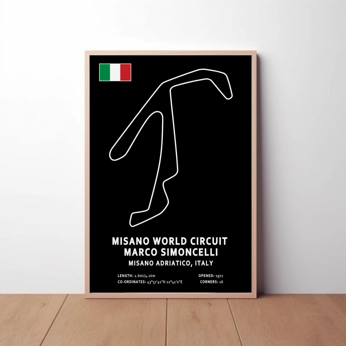 Misano World Circuit Marco Simoncelli Circuit Paper Poster